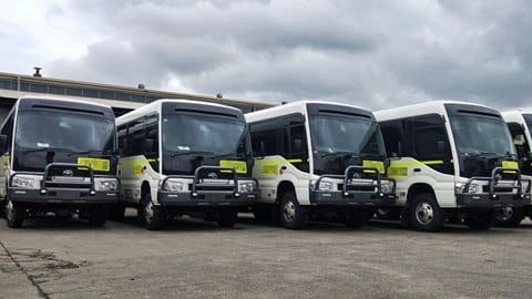 BHP Hunter Valley Toyota Coaster for new Bus 4x4 website