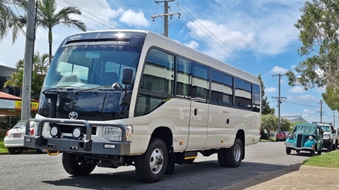 Bus 4×4 Conversion of Coaster with Wheelchair Lift