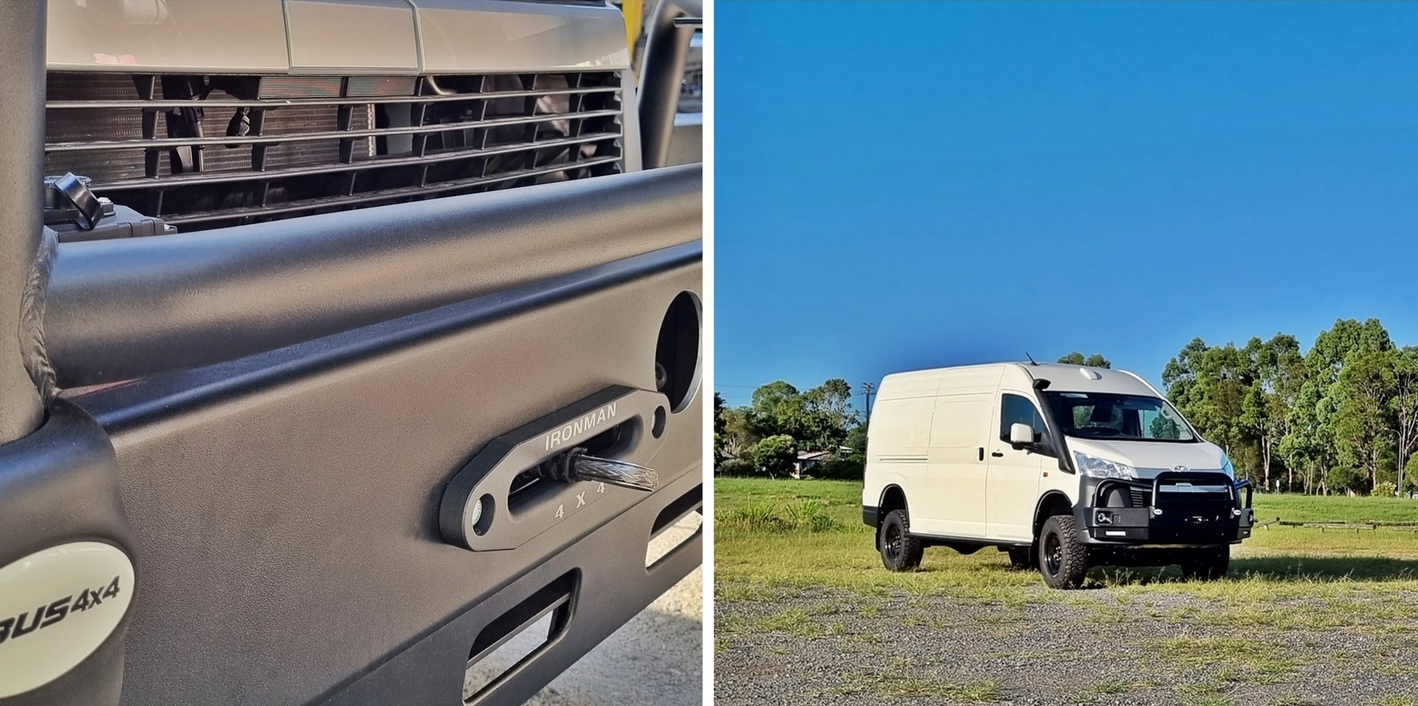 SLWB Van Bull Bar Winch Picture